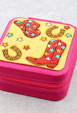 JEWELRY BOX TRAVEL SQUARE LEATHER