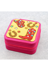 JEWELRY BOX TRAVEL SQUARE LEATHER