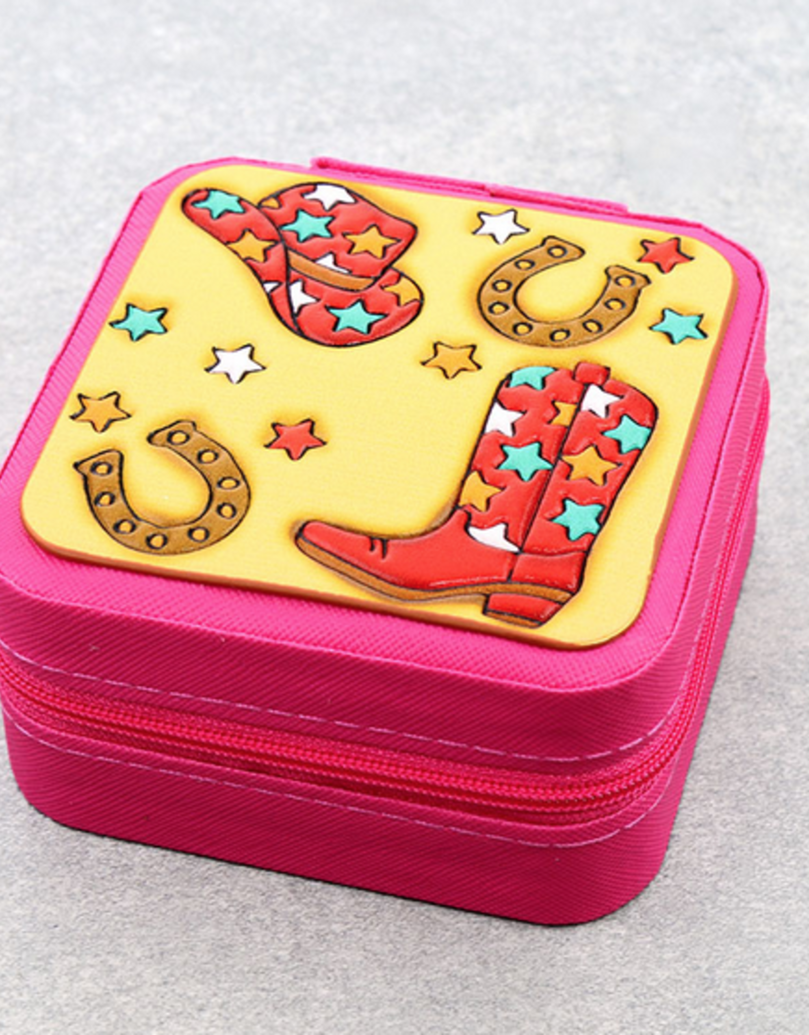 JEWELRY BOX TRAVEL SQUARE LEATHER