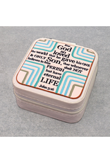 JEWELRY BOX TRAVEL SQUARE LEATHER