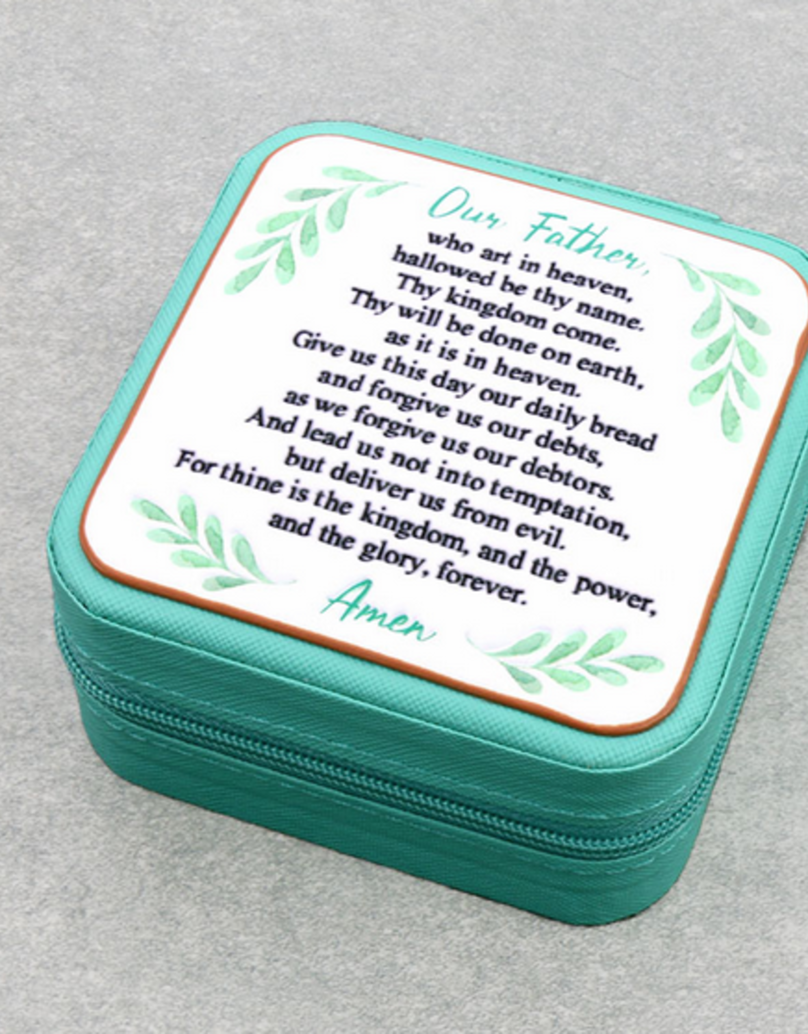 JEWELRY BOX TRAVEL SQUARE LEATHER