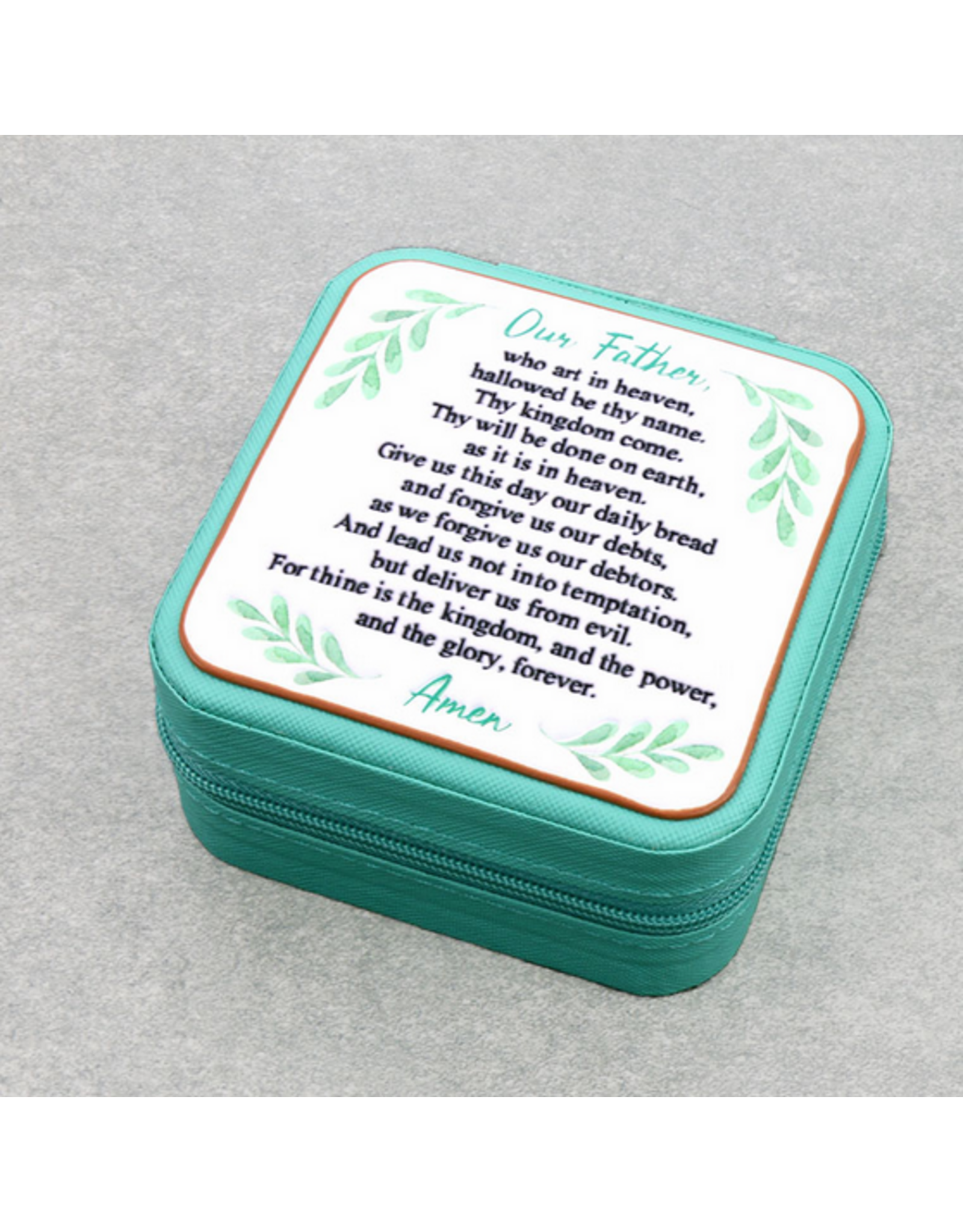 JEWELRY BOX TRAVEL SQUARE LEATHER