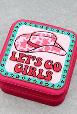 JEWELRY BOX TRAVEL SQUARE LEATHER