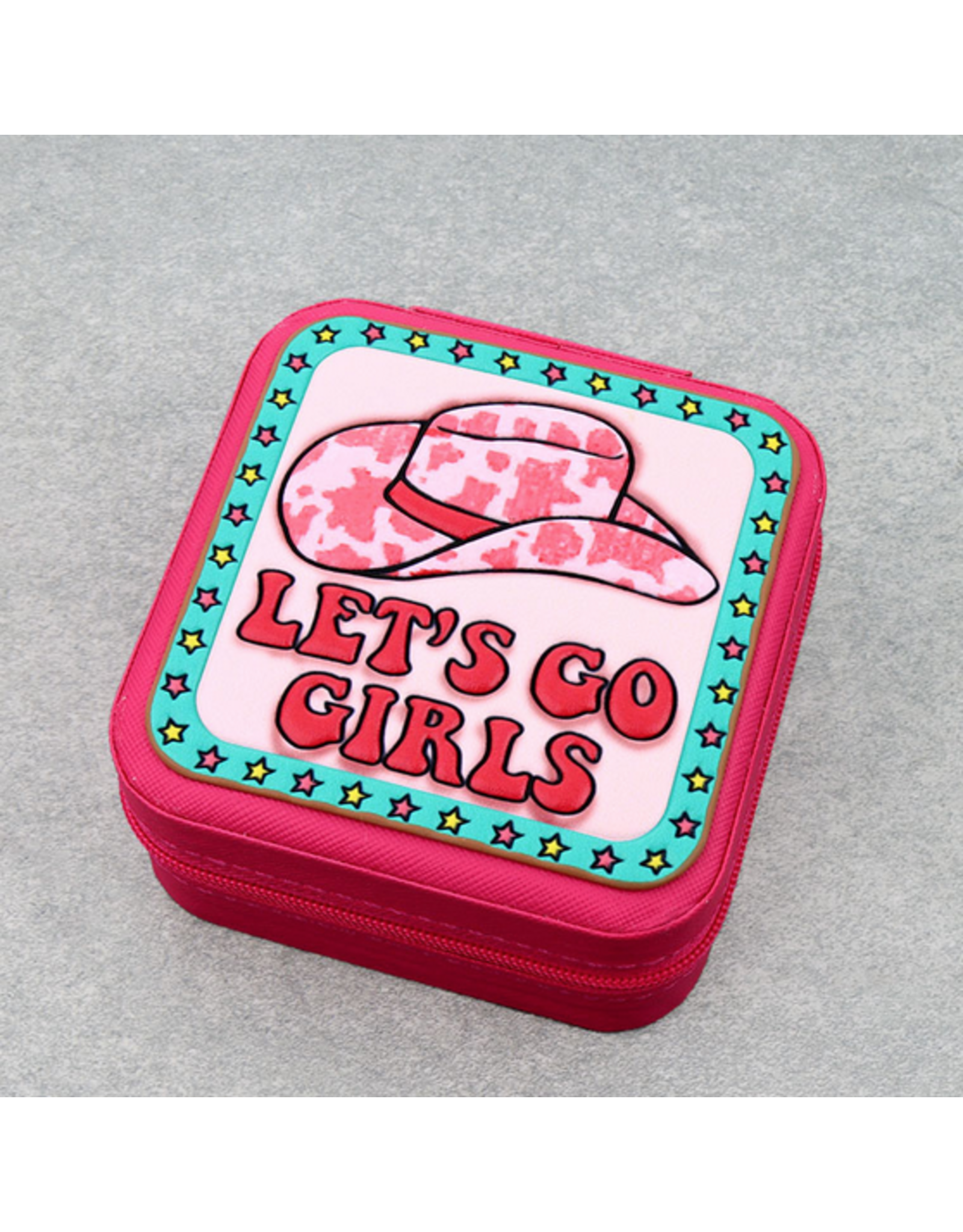 JEWELRY BOX TRAVEL SQUARE LEATHER