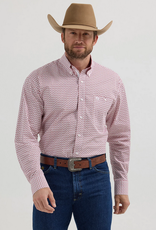 SHIRT MENS WRANGLER LS WHITE W/ RED ARROWS