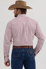 SHIRT MENS WRANGLER LS WHITE W/ RED ARROWS