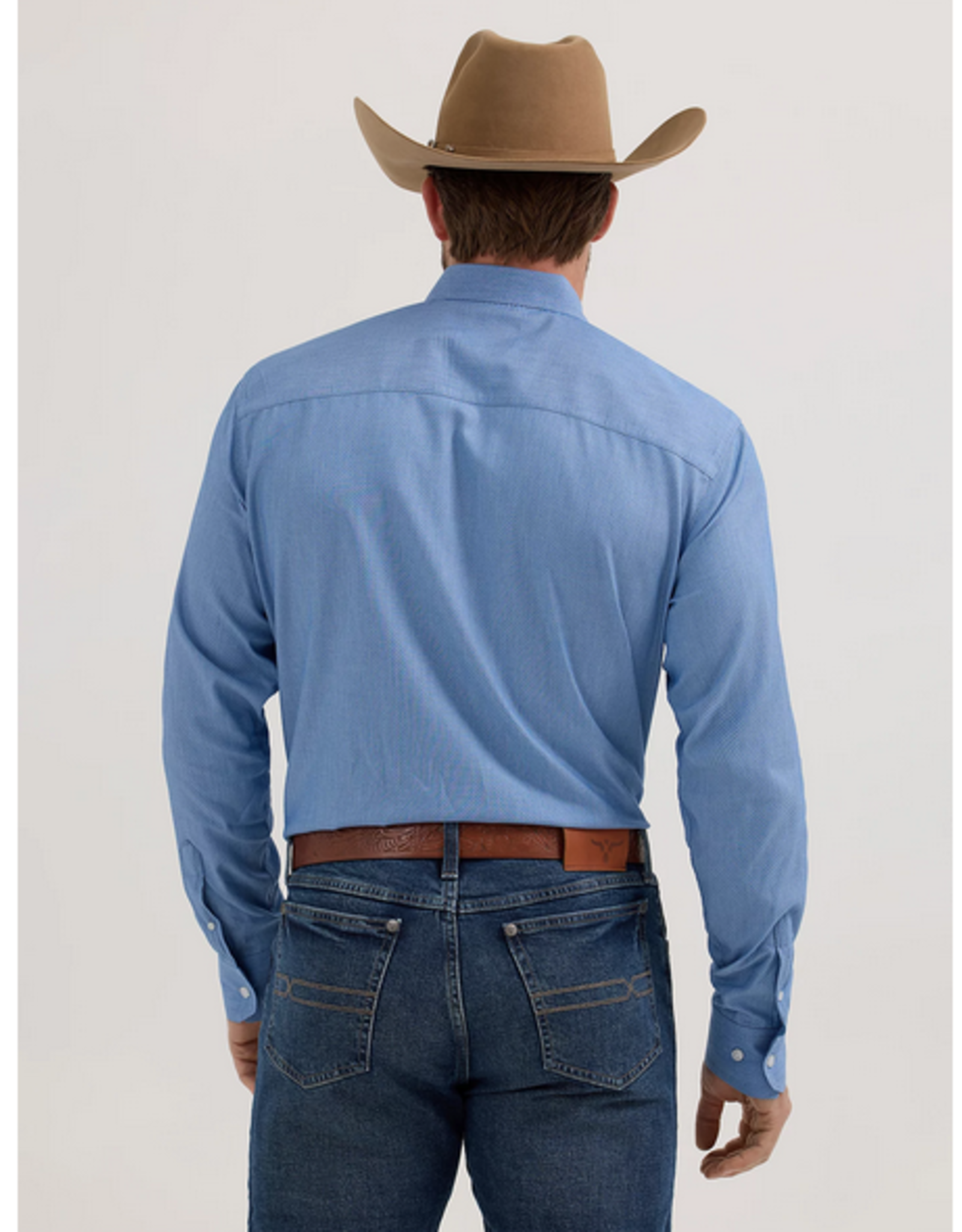 SHIRT MENS WRANGLER BLUE COJO LINE