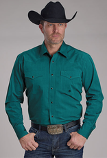 ROPER SHIRT MENS ROPER TEAL LS BUTTON UP
