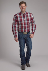 ROPER SHIRT MENS ROPER LS WINE & SMOKE PLAID
