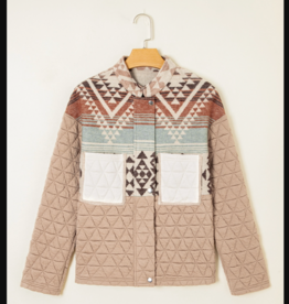 FAIRE JACKET WMS WESTERN QUILTED PATCHWORK AZTEC