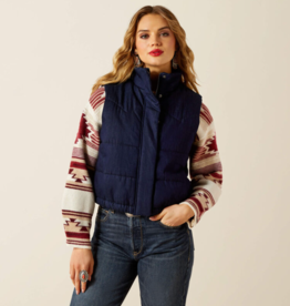 ARIAT VEST WMS DENIM WESTERN SWIRLS