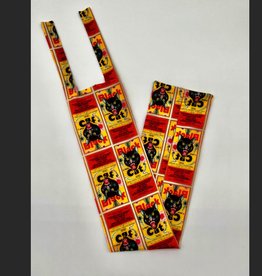 TAIL BAG SPANDEX RED YELLOW BLACK CAT FIRECRACKER