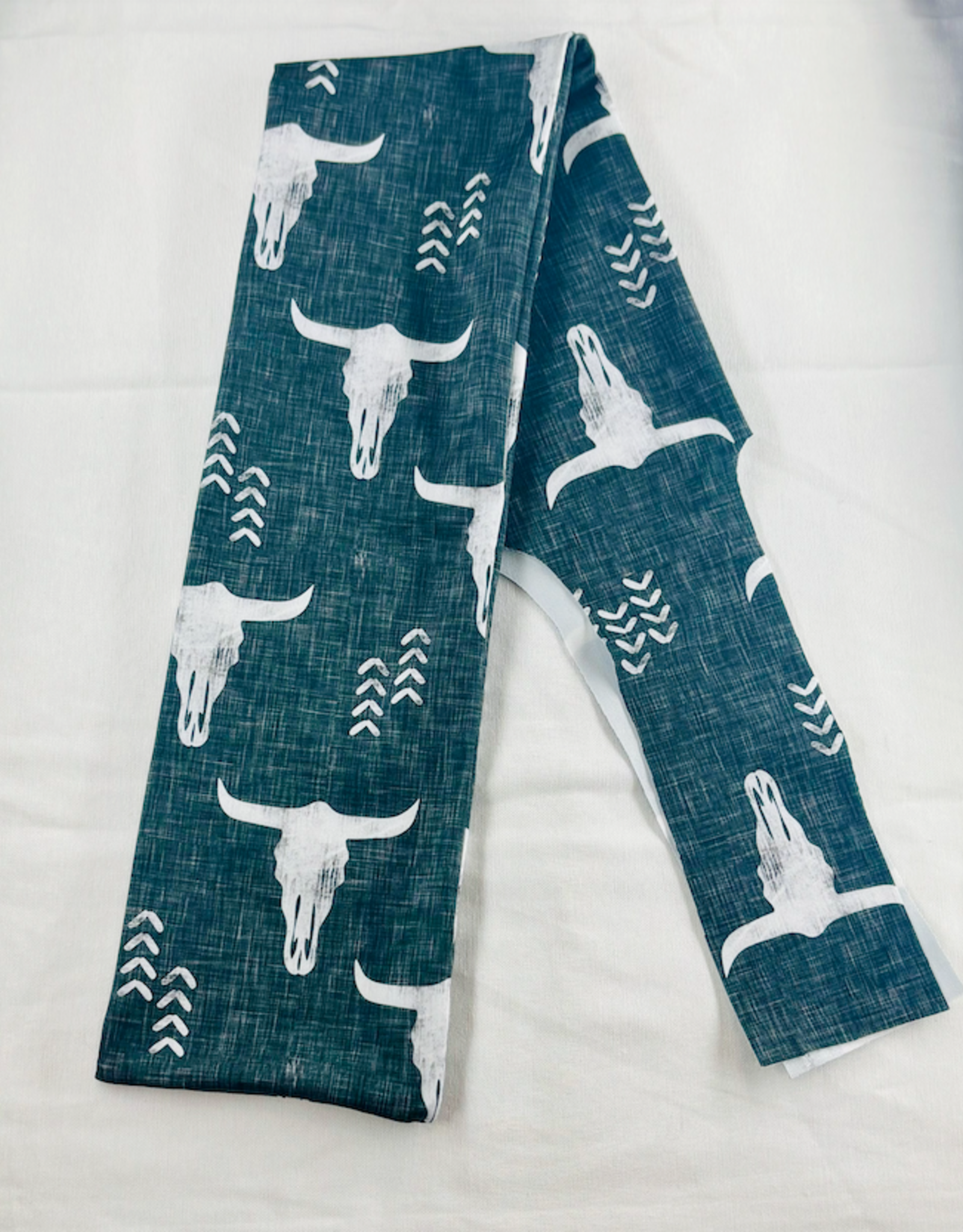 TAIL BAG SPANDEX BLACK LONGHORN SKULL