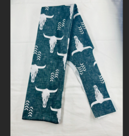 TAIL BAG SPANDEX BLACK LONGHORN SKULL