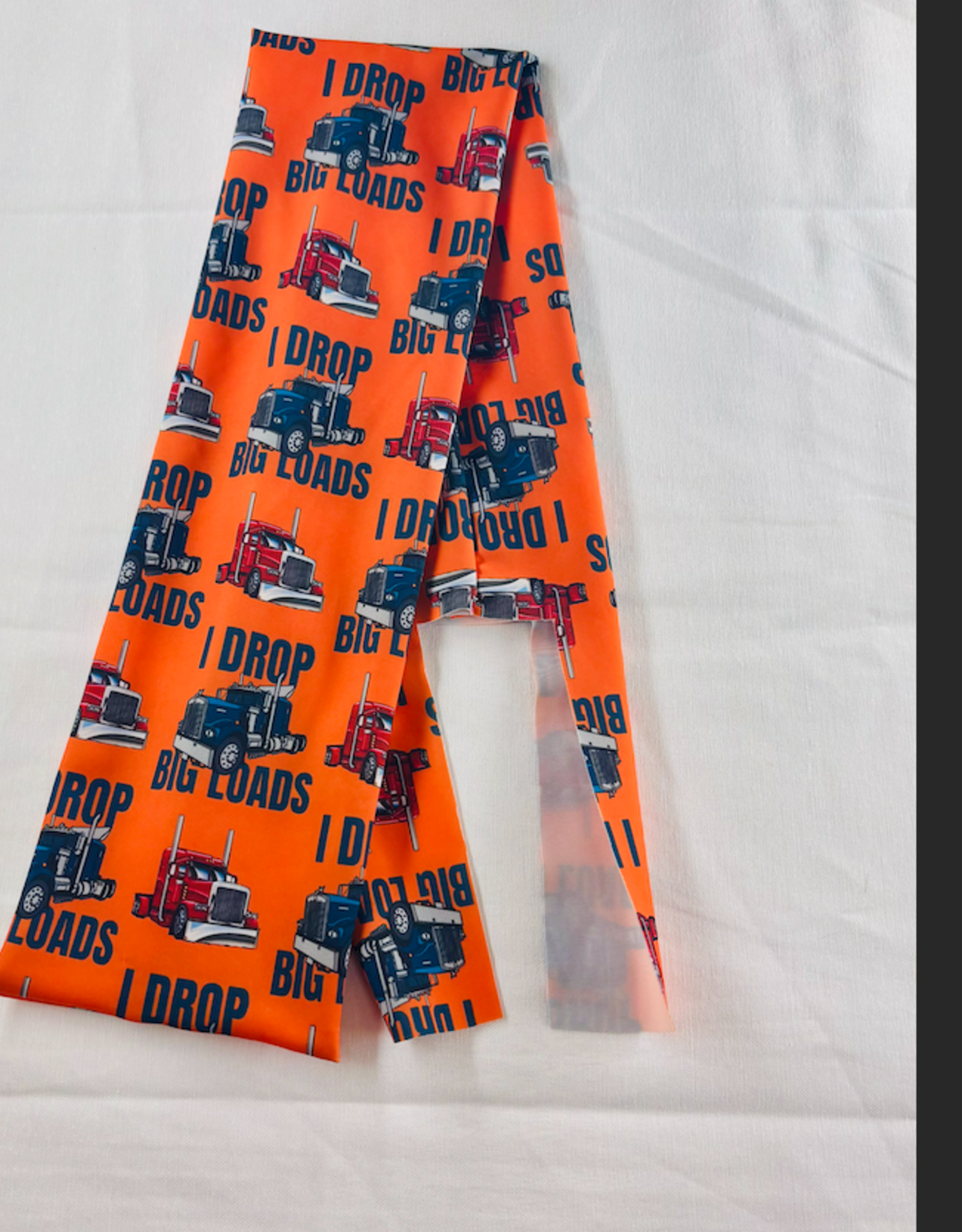 TAIL BAG SPANDEX ORANGE SEMI TRUCKS I DROP BIG LOADS
