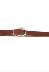 CURB STRAP STRAIGHT LEATHER BROWN