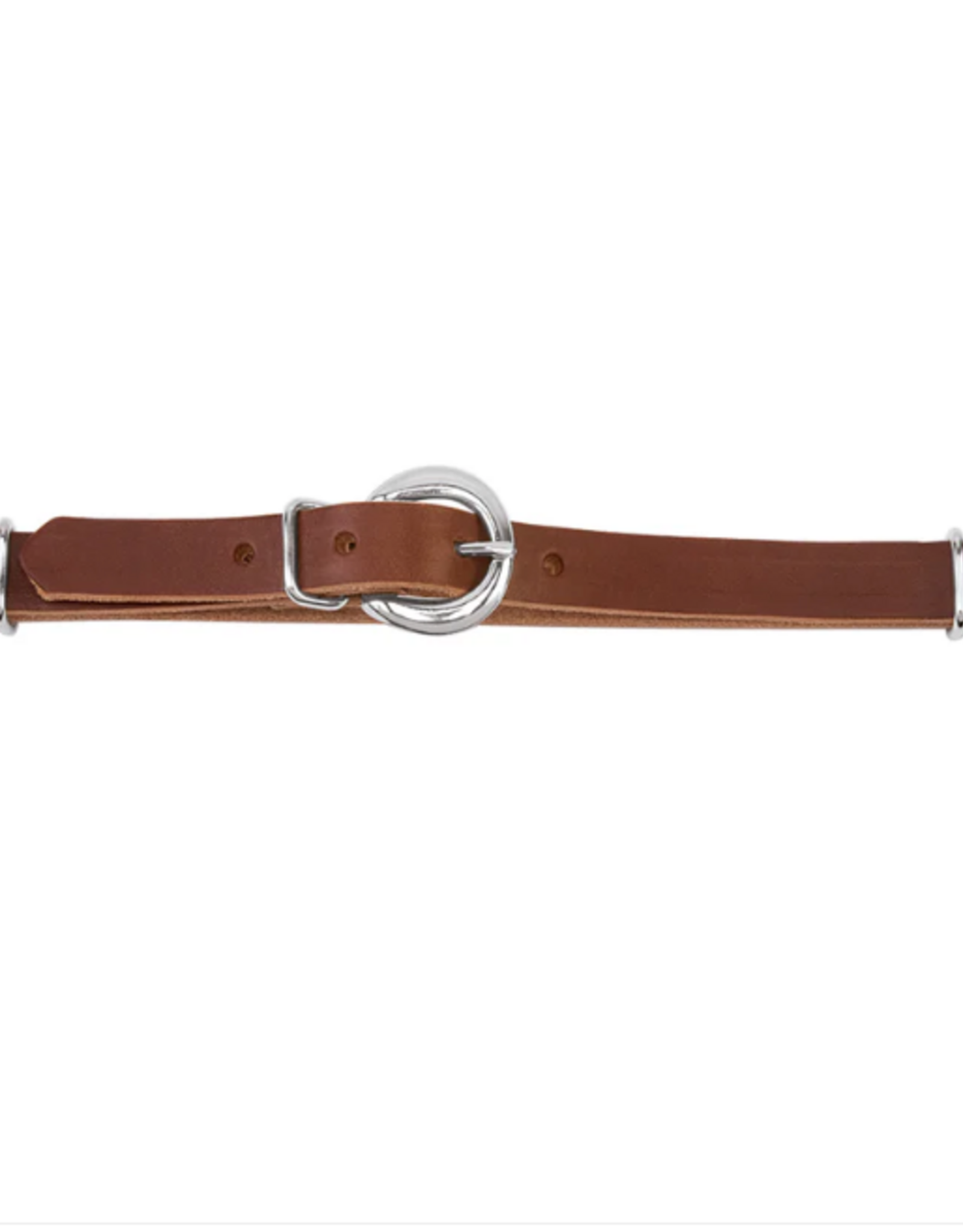CURB STRAP STRAIGHT LEATHER BROWN