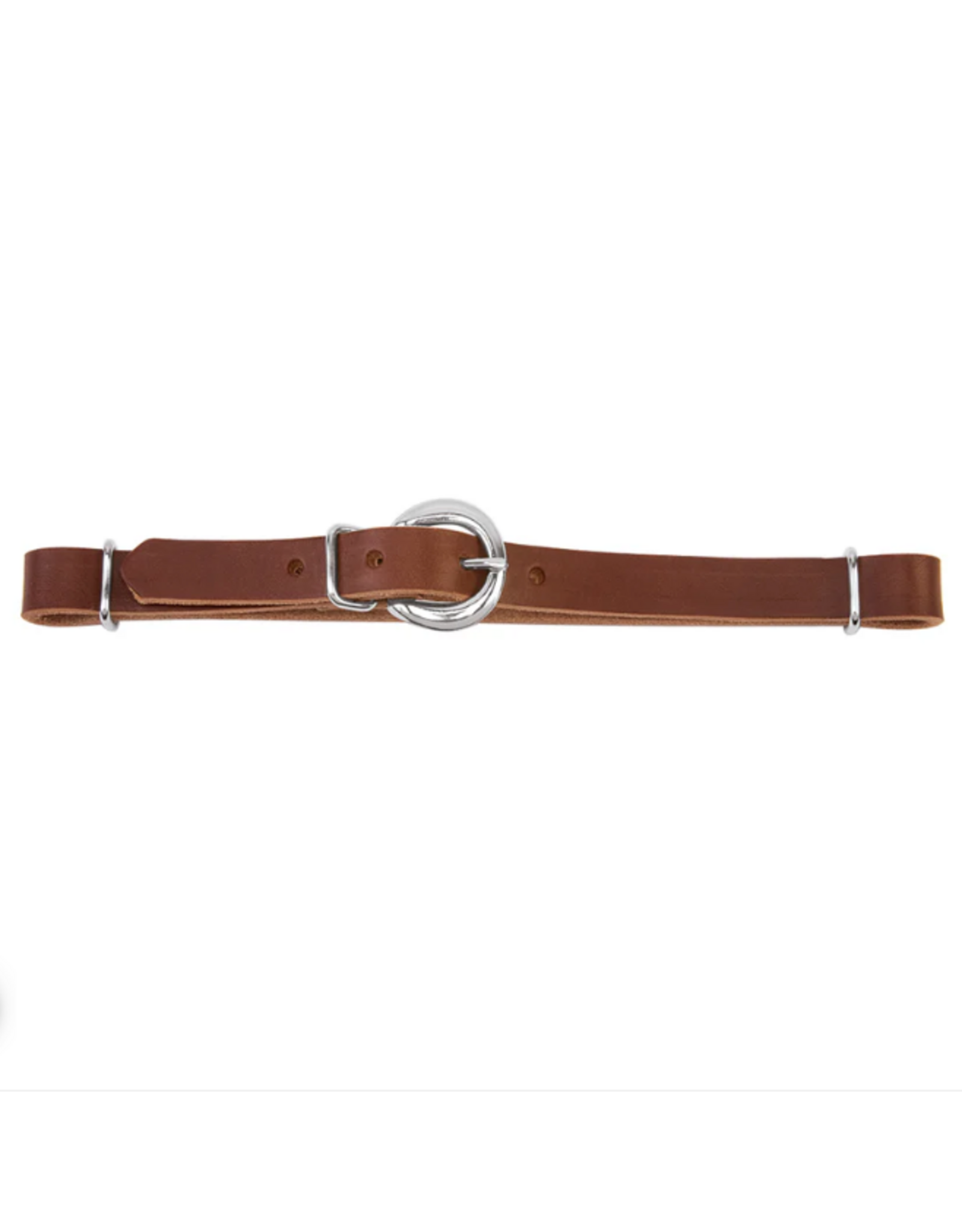 CURB STRAP STRAIGHT LEATHER BROWN