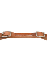 CURB STRAP FLAT HARNESS LEATHER RUSSET