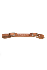 CURB STRAP FLAT HARNESS LEATHER RUSSET
