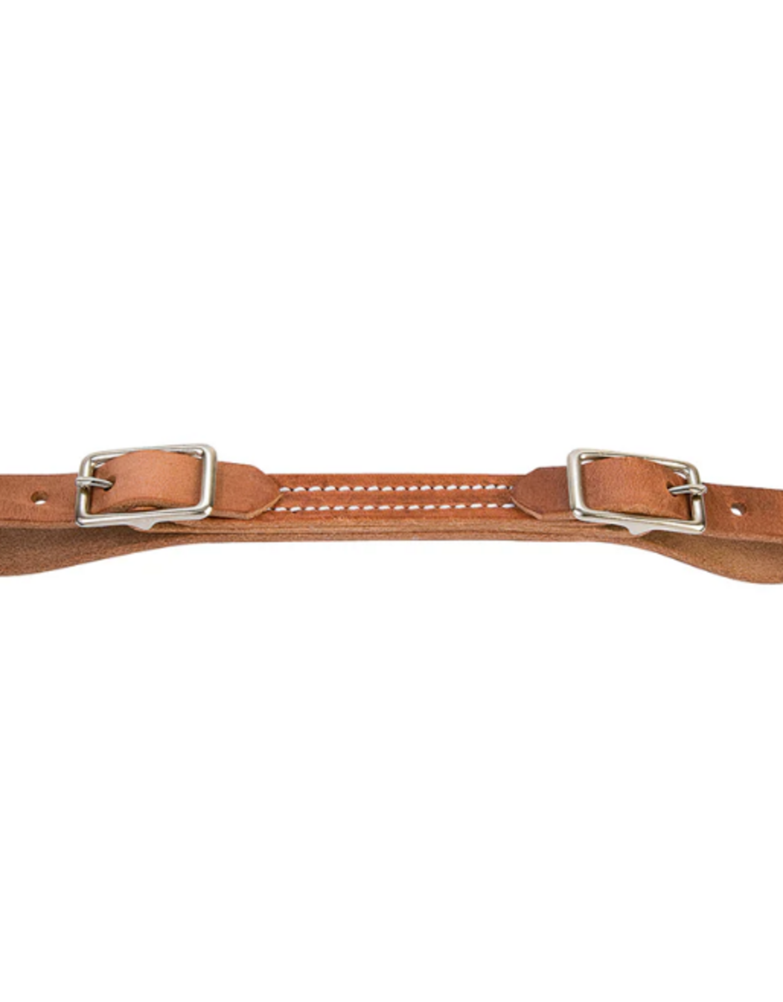 CURB STRAP FLAT HARNESS LEATHER RUSSET