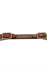CURB STRAP FLAT BRIDLE LEATHER RICH BROWN
