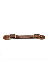 CURB STRAP FLAT BRIDLE LEATHER RICH BROWN
