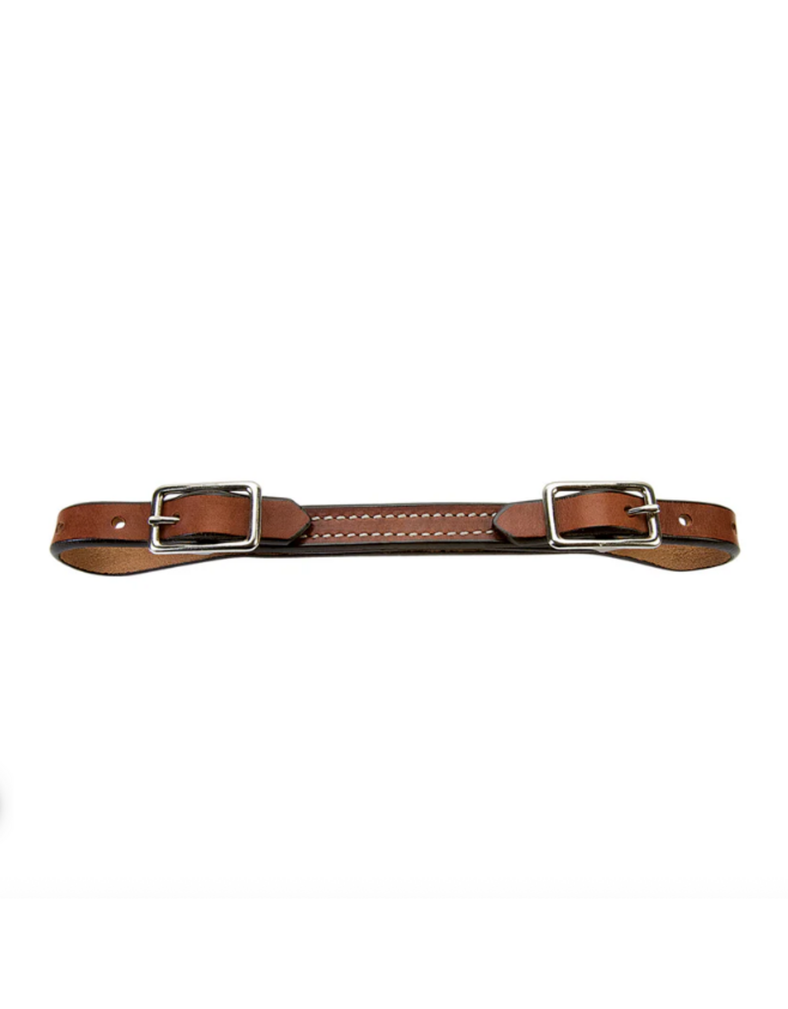 CURB STRAP FLAT BRIDLE LEATHER RICH BROWN