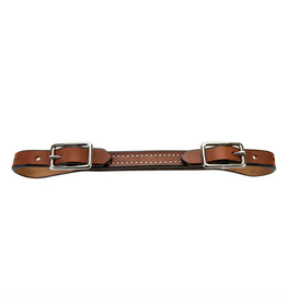 CURB STRAP FLAT BRIDLE LEATHER RICH BROWN