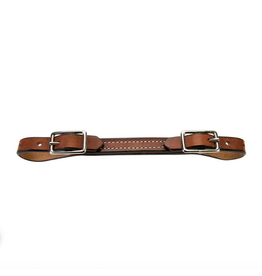 CURB STRAP FLAT BRIDLE LEATHER RICH BROWN