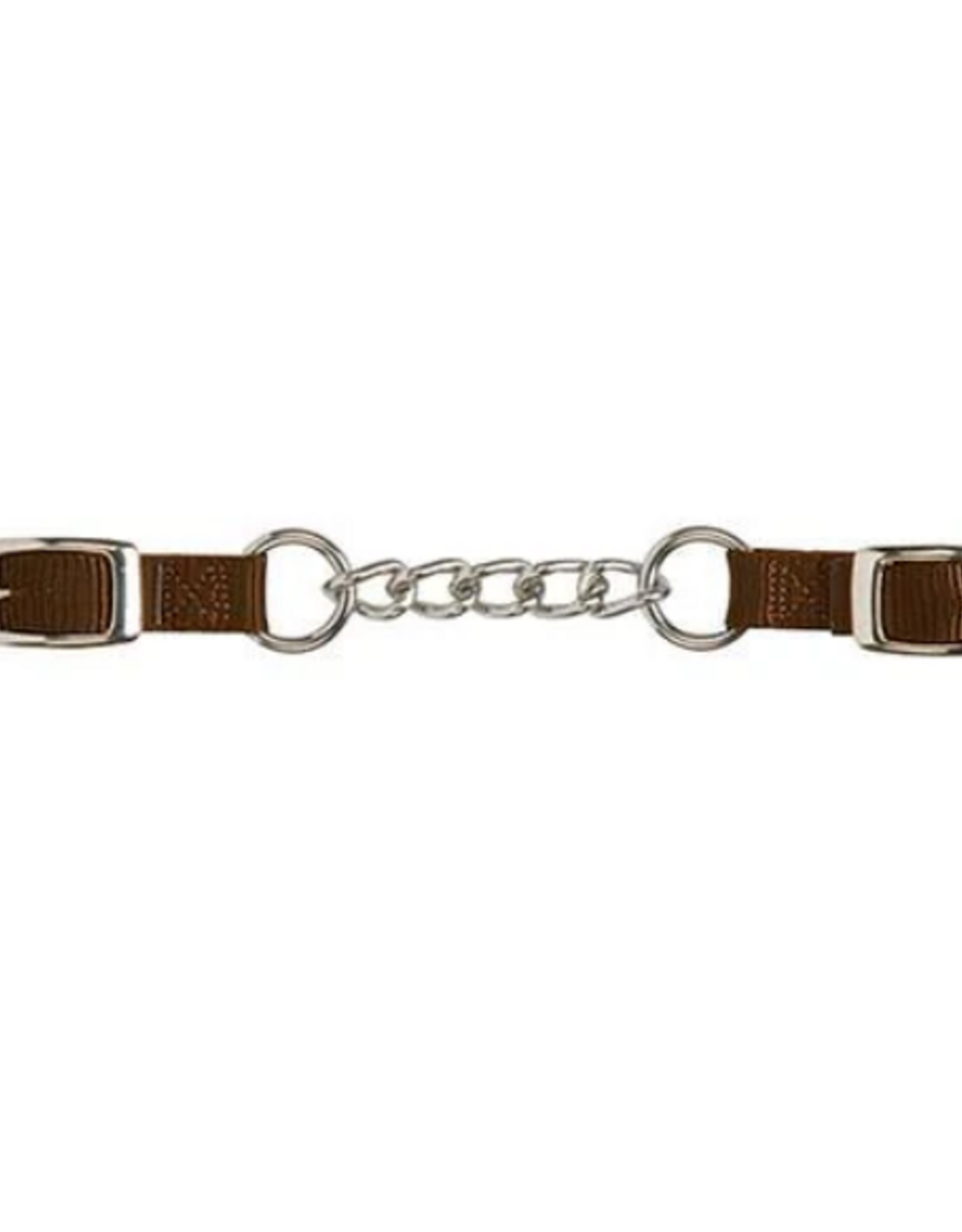 CURB STRAP HEAVY DUTY NYLON SINGLE CHAIN LINK 4 1/2" BROWN