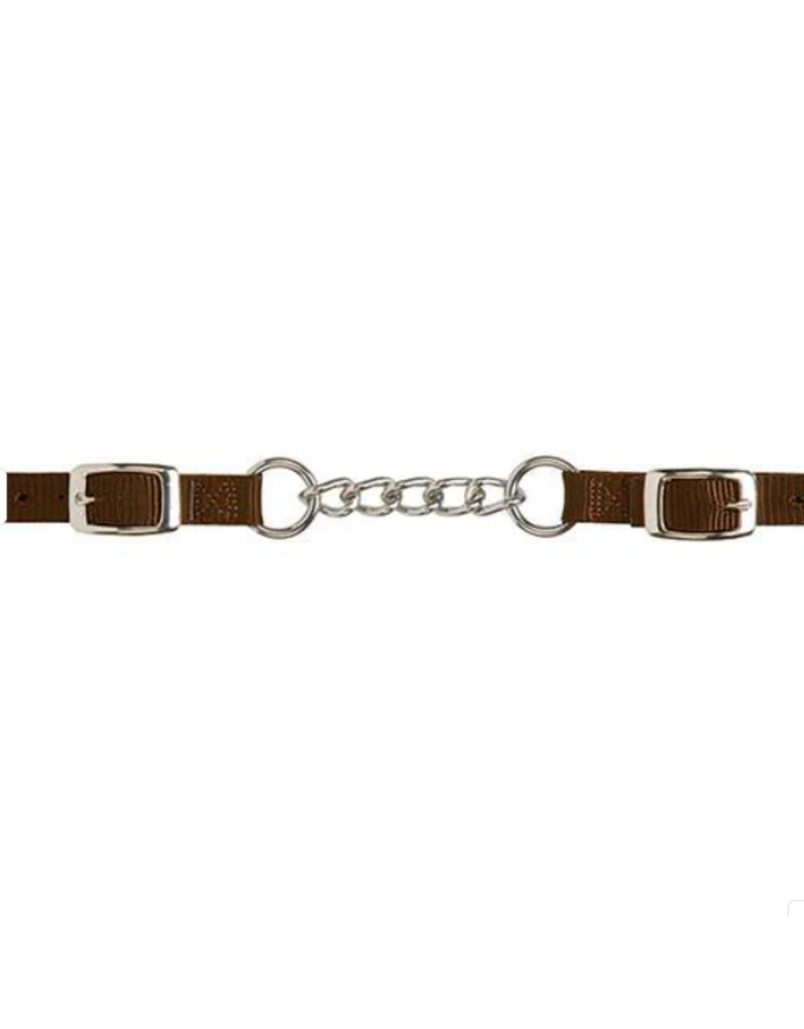 CURB STRAP HEAVY DUTY NYLON SINGLE CHAIN LINK 4 1/2" BROWN