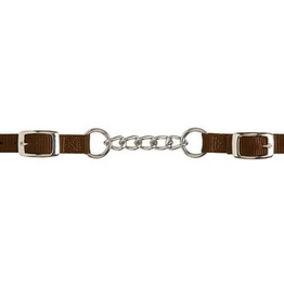 CURB STRAP HEAVY DUTY NYLON SINGLE CHAIN LINK 4 1/2" BROWN