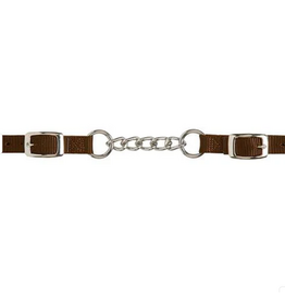 CURB STRAP HEAVY DUTY NYLON SINGLE CHAIN LINK 4 1/2" BROWN