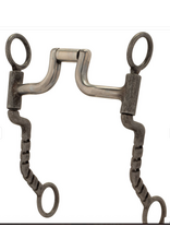 SHANK BIT SQUARE PORT MOUTH  BUFFED BLACK SWEET IRON 5"