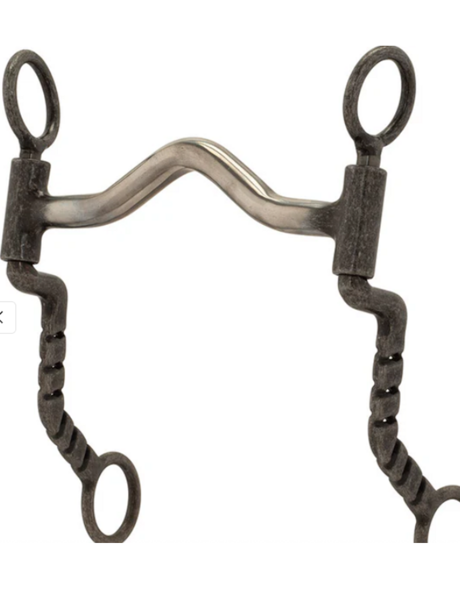 SHANK BIT 5" BUFFED BLACK SWEET IRON MEDIUM PORT MOUTH