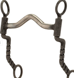 SHANK BIT 5" BUFFED BLACK SWEET IRON MEDIUM PORT MOUTH