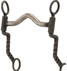 SHANK BIT 5" BUFFED BLACK SWEET IRON MEDIUM PORT MOUTH