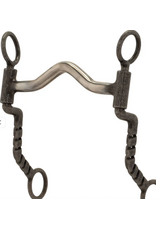 SHANK BIT 5" BUFFED BLACK SWEET IRON MEDIUM PORT MOUTH