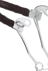 HACKAMORE BIT WITH BRAIDED LEATHER NOSEBAND