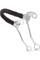 HACKAMORE BIT WITH BRAIDED LEATHER NOSEBAND