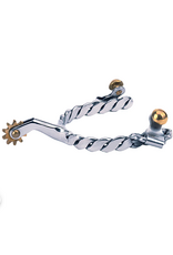 MENS ROPING SPURS WITH TWISTED BAND