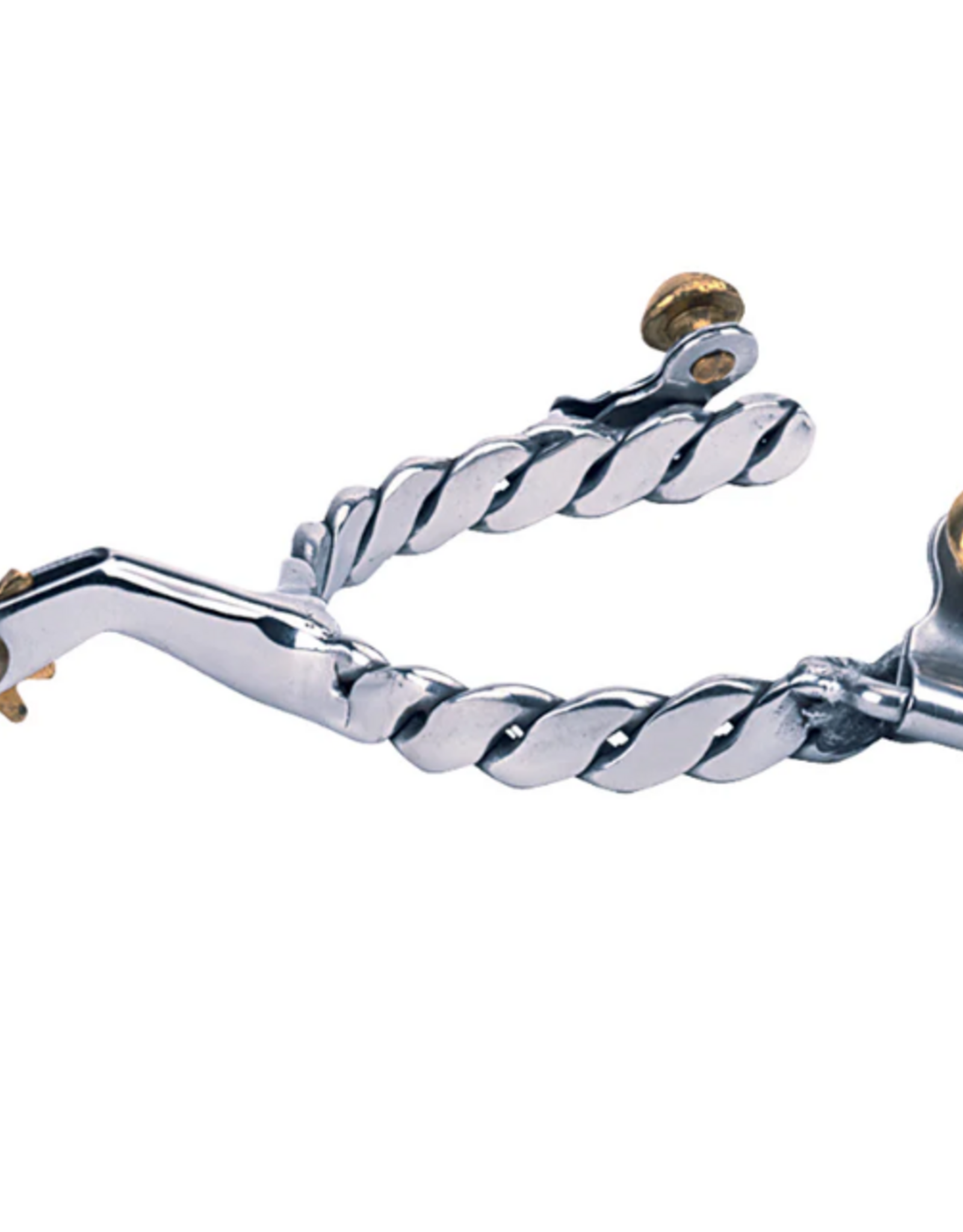 MENS ROPING SPURS WITH TWISTED BAND