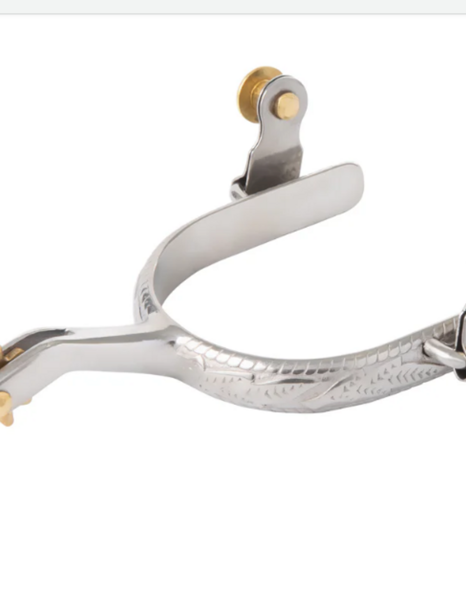 LADIES ROPING SPURS WITH ENGRAVED BAND