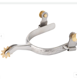 LADIES ROPING SPURS WITH ENGRAVED BAND