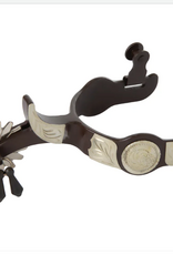 MEN'S SHOW SPURS WITH ENGRAVED GERMAN SILVER TRIM