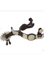 MEN'S SHOW SPURS WITH ENGRAVED GERMAN SILVER TRIM