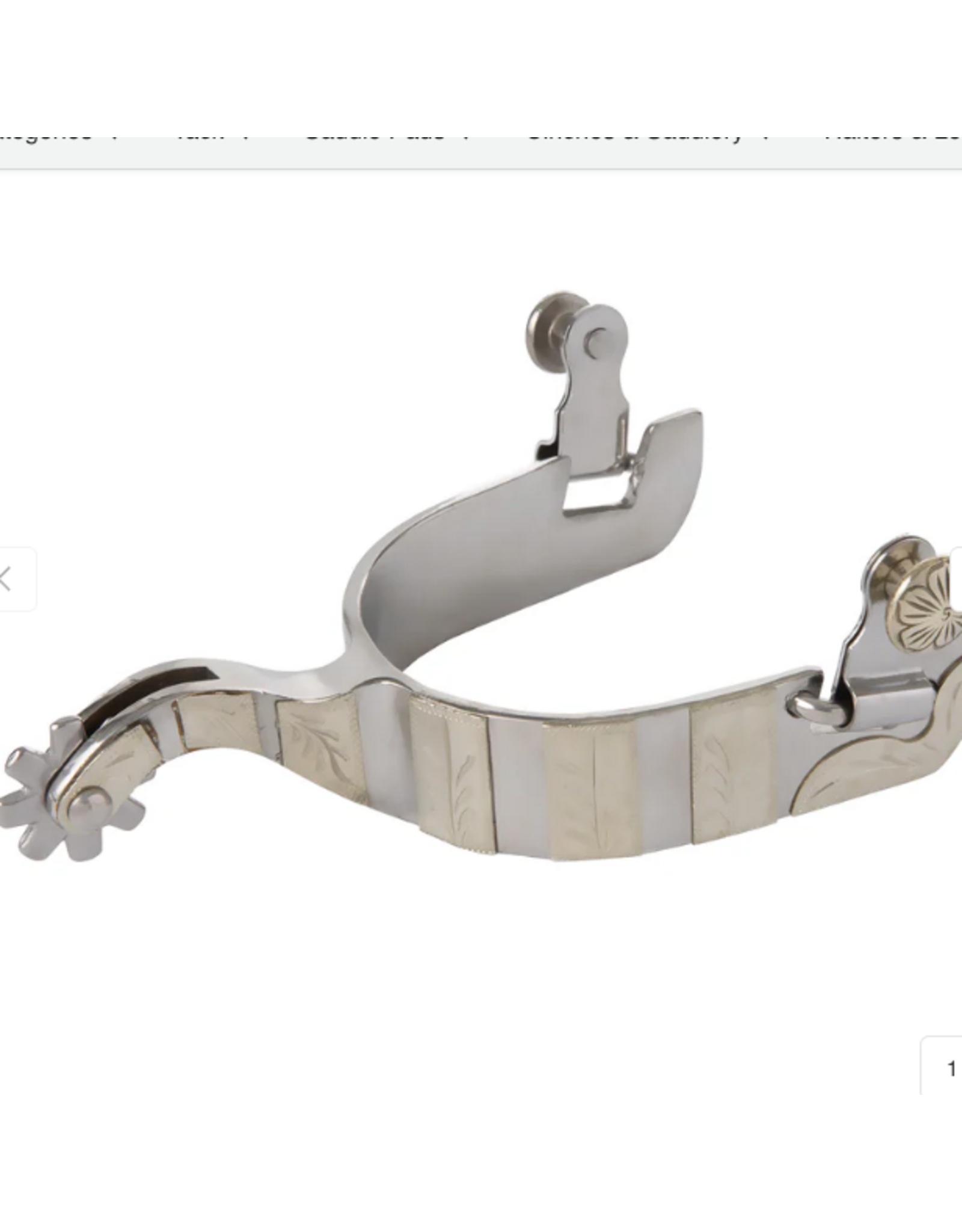 SPURS MENS WITH ENGRAVED GERMAN SILVER TRIM