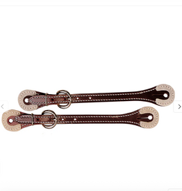 SPUR STRAPS WITH RAWHIDE CORNERS
