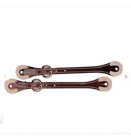 SPUR STRAPS WITH RAWHIDE CORNERS
